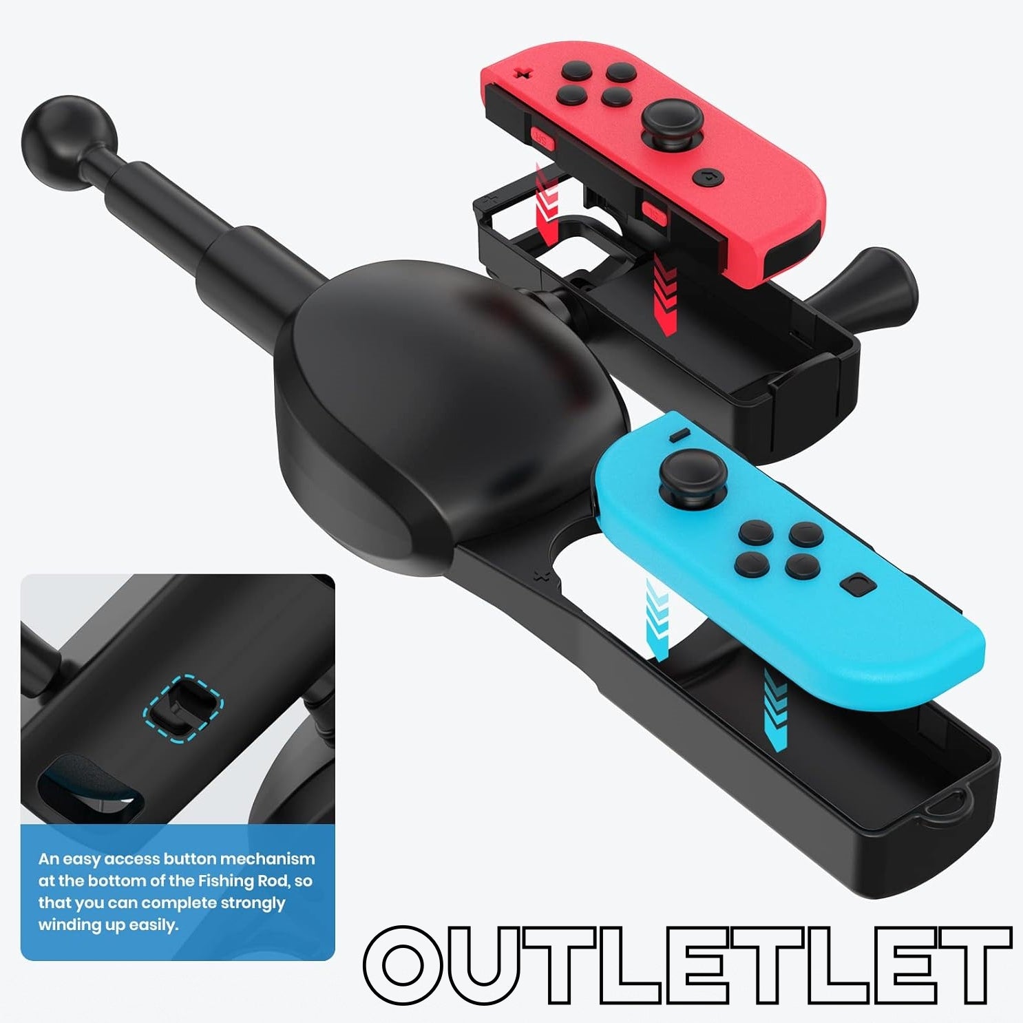 Fishing Rod Hand Grip for Nintendo Switch