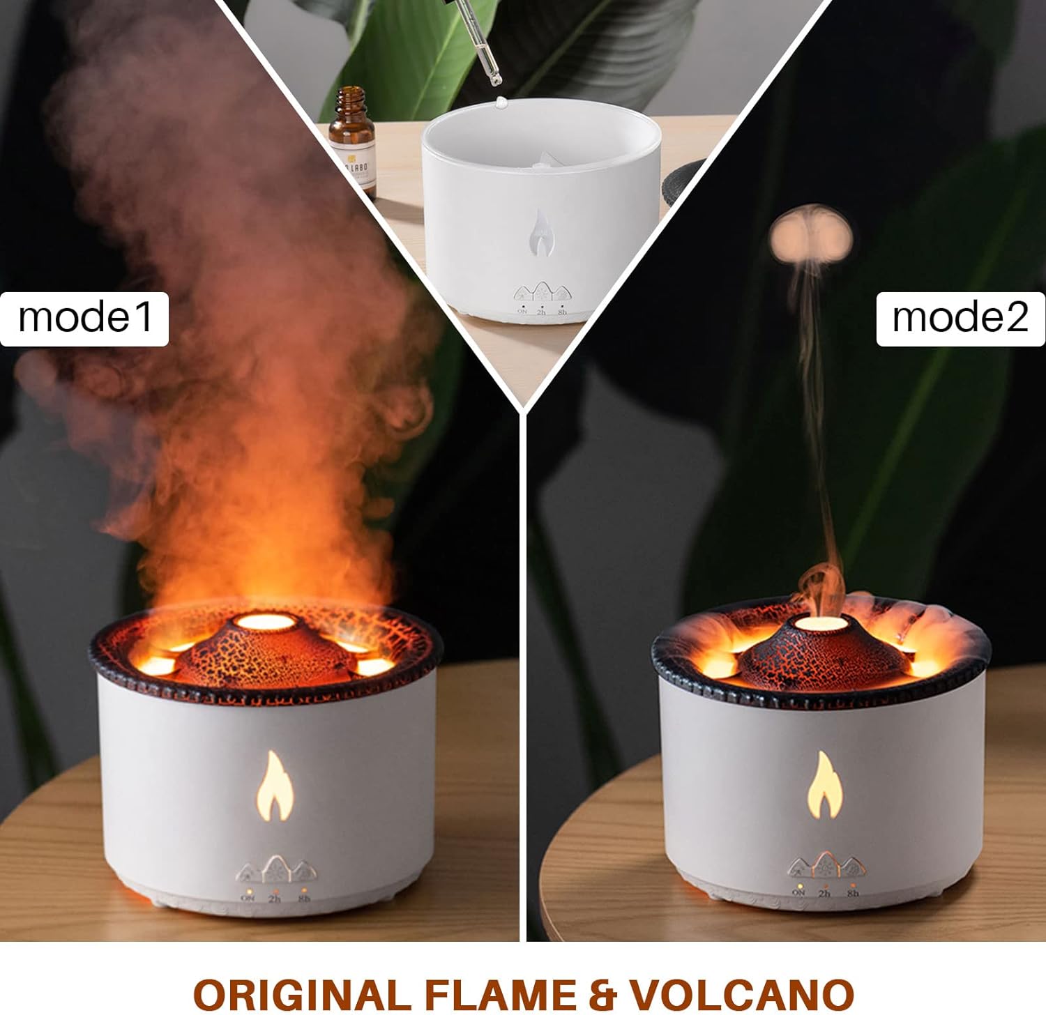 Volcano Humidifier&Aromatherapy Essential Oil Diffuser