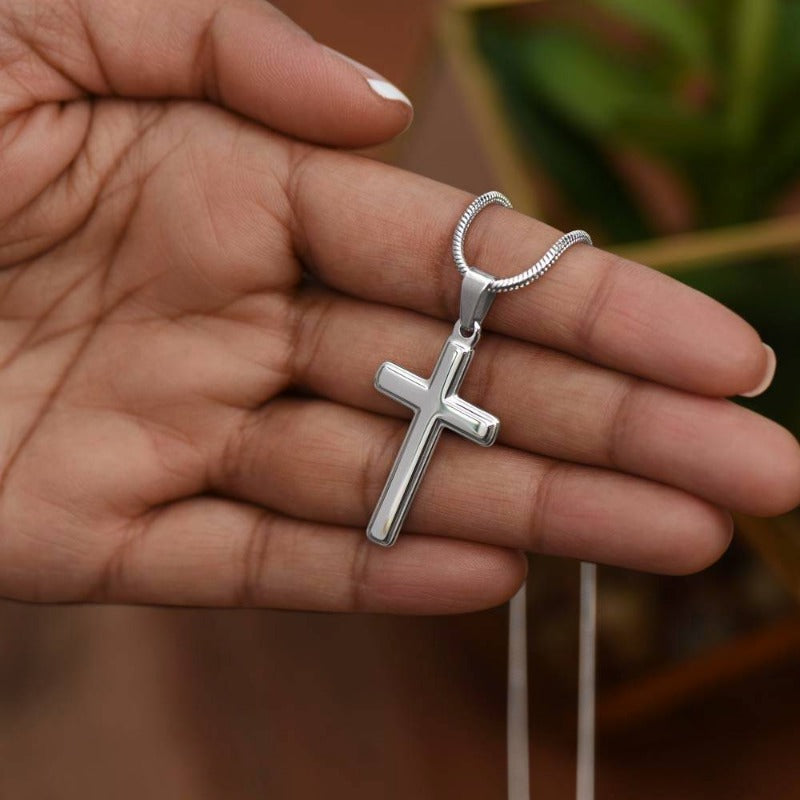 My Grandson - Strong & Courageous Cross Chain Keepsake (FREE SHIPPING)