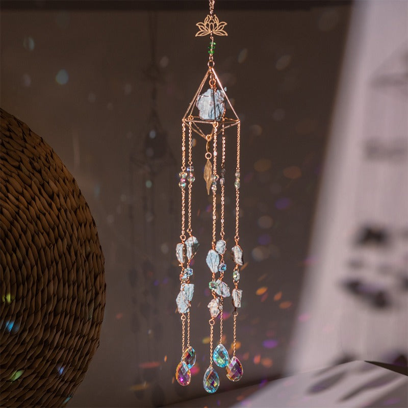 Wind Chime Style Garden Sun Catchers with Crystals