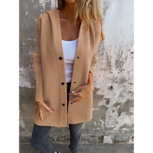 ✨Casual Single Breasted Hooded Jacket For Autumn