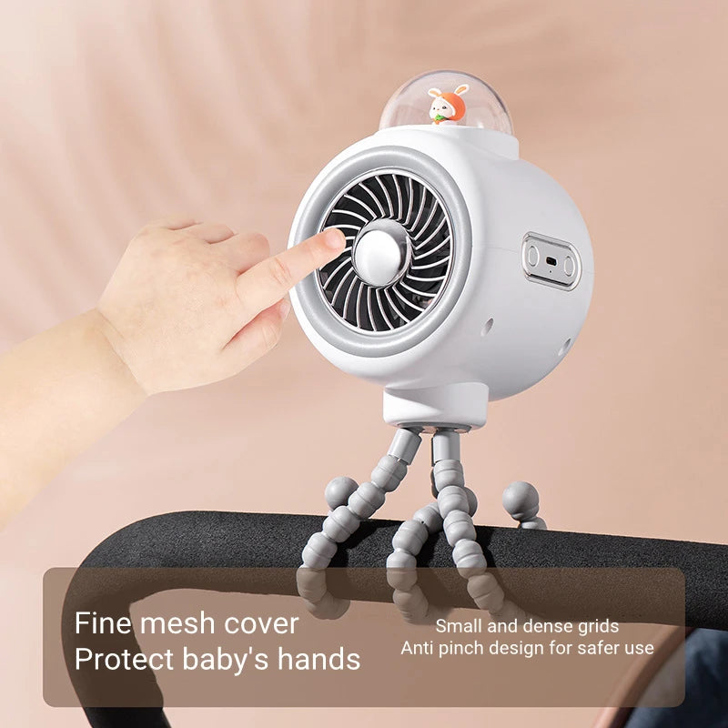 Upgraded Portable Stroller Fan
