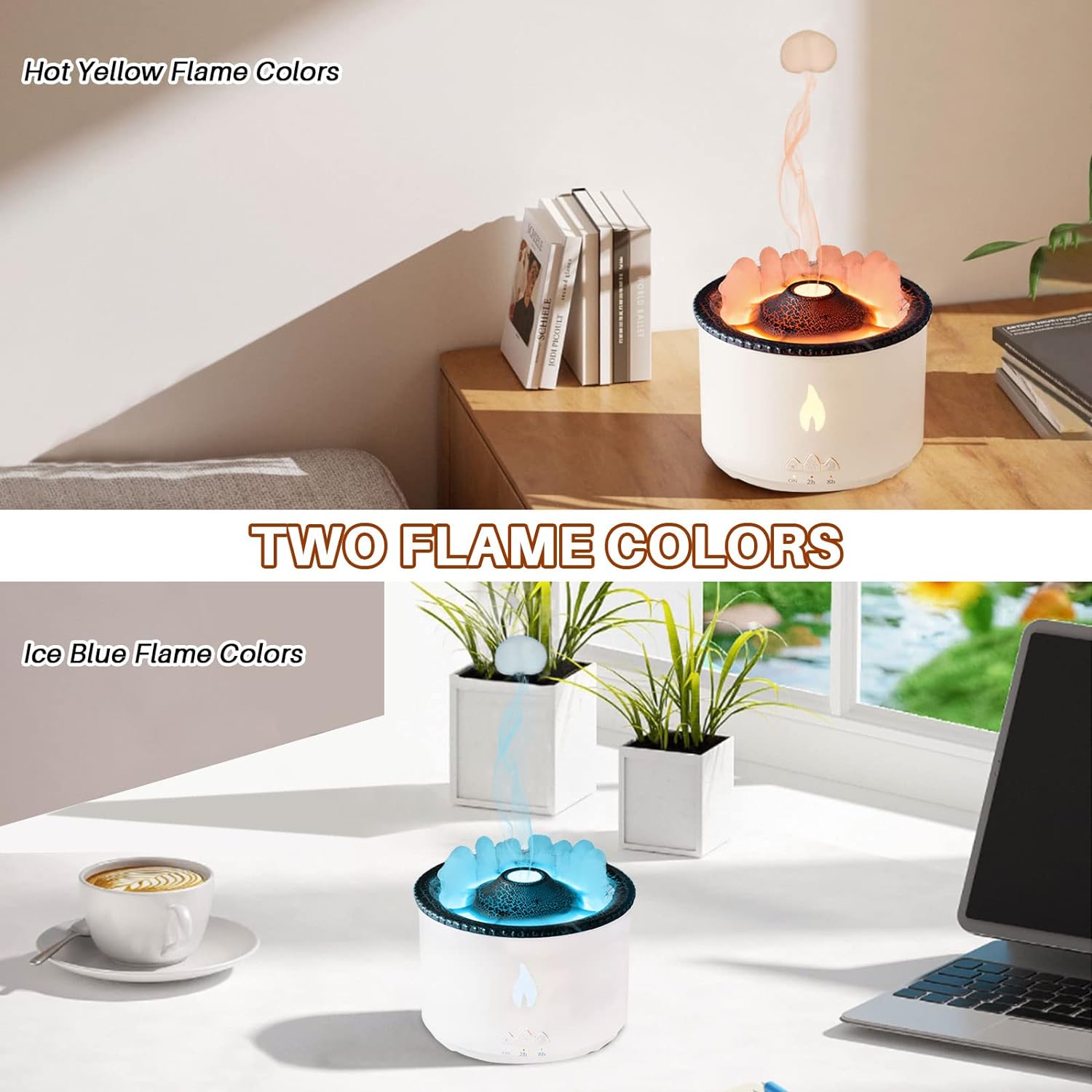 Volcano Humidifier&Aromatherapy Essential Oil Diffuser