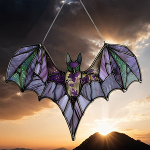 Bat Purple Acrylic Window Hanging