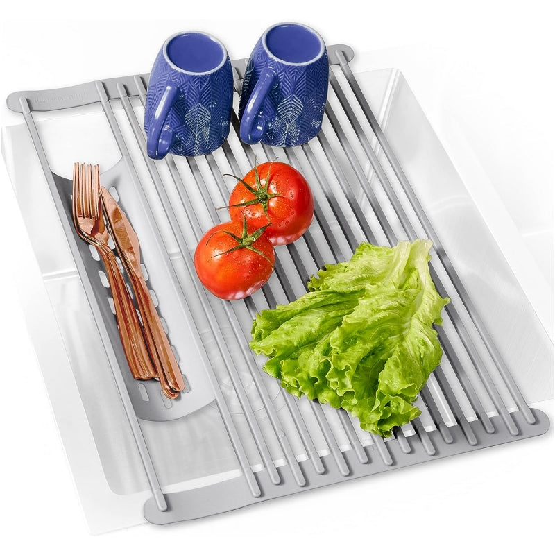 Multipurpose Roll-Up Dish Drying Rack