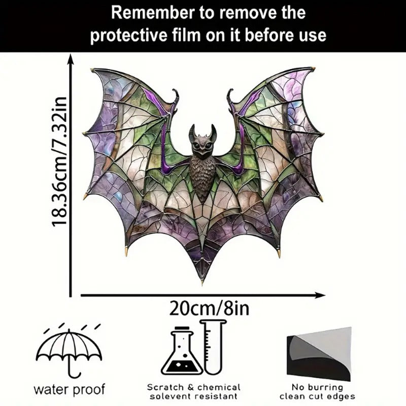 Bat Purple Acrylic Window Hanging