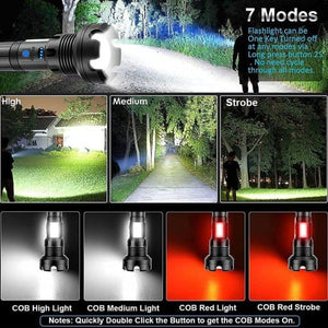 🔥LAST DAY SALE 49% OFF🔥 - LED Rechargeable Tactical Laser Flashlight 3000 High Lumens