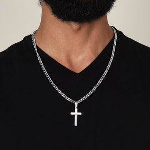 My Grandson - Strong & Courageous Cross Chain Keepsake (FREE SHIPPING)
