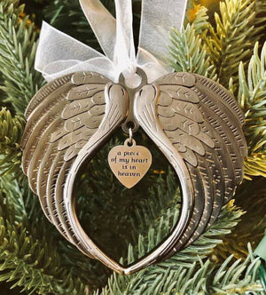 Christmas Ornaments Angel Wings Bell--Memorial Christmas Gift