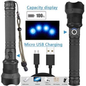 🔥LAST DAY SALE 49% OFF🔥 - LED Rechargeable Tactical Laser Flashlight 3000 High Lumens