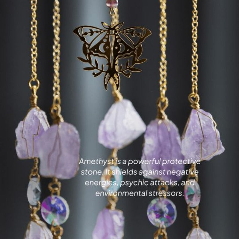 Wind Chime Style Garden Sun Catchers with Crystals
