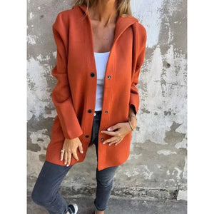 ✨Casual Single Breasted Hooded Jacket For Autumn