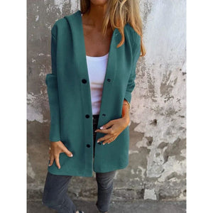 ✨Casual Single Breasted Hooded Jacket For Autumn