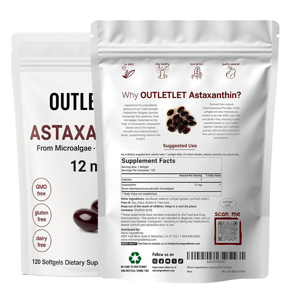 Astaxanthin 12mg | Advanced Anti-Aging & Inflammation Support